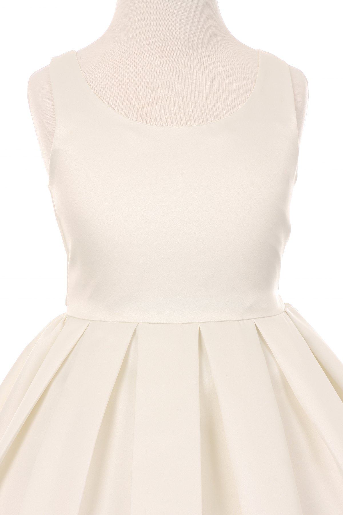 Girls lace trimmed ivory dress